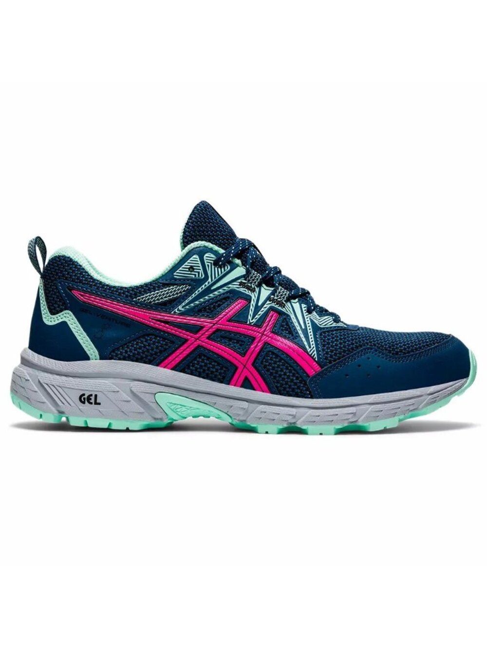 ASICS Gel-Venture 8 Women's Trail Running Shoes Blue Pink Size 6